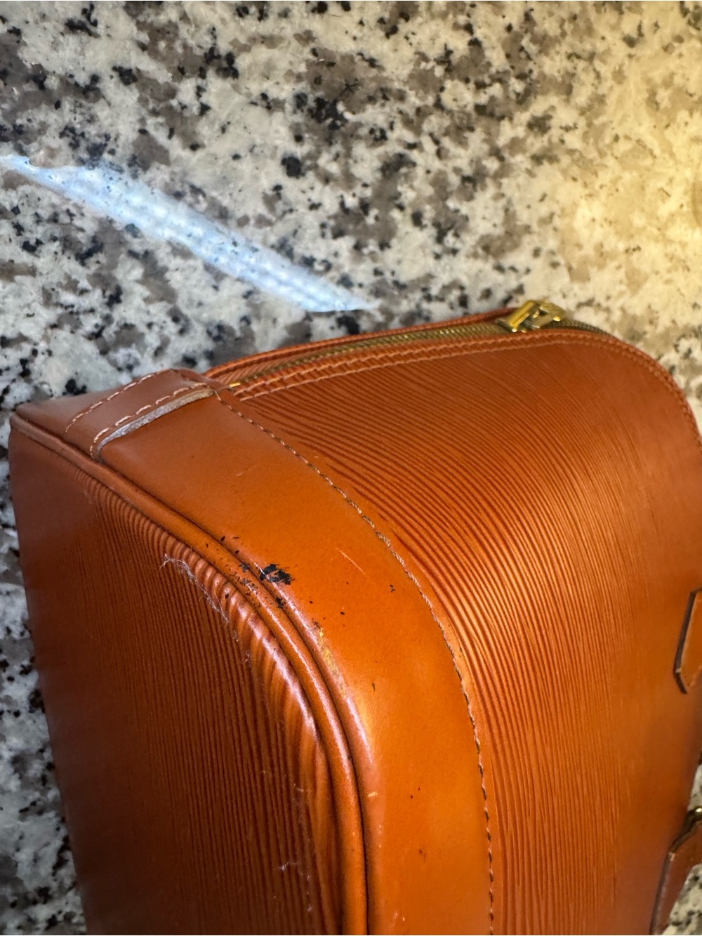 Louis Vuitton Brown Epi Leather Alma Satchel - Picture 7 of 11